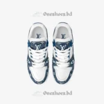 Louis Vuitton Trainer Monogram Denim White/Blue 1:1 - Image 3