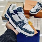 Louis Vuitton LV Trainer Monogram Denim White Blue