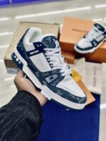 Louis Vuitton LV Trainer Monogram Denim White Blue
