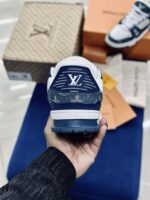 Louis Vuitton LV Trainer Monogram Denim White Blue - Image 5