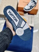 Louis Vuitton LV Trainer Monogram Denim White Blue - Image 4