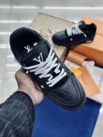 Louis Vuitton Trainer Black Embossed Monogram - Image 3