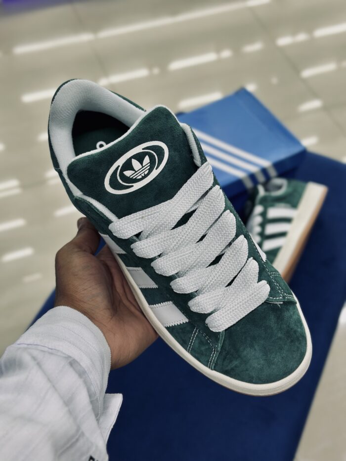 Adidas Campus 00s Dark Green Cloud White - Image 3