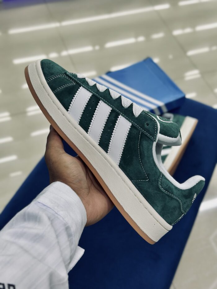 Adidas Campus 00s Dark Green Cloud White - Image 2