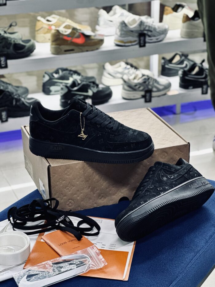 Louis Vuitton X Nike Air Force 1 Low By Virgil Abloh Black - Image 6
