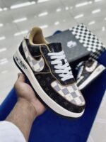 Louis Vuitton X Nike Air Force 1 Low Monogram Brown Damier Azur
