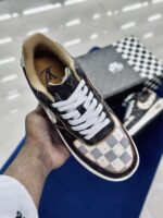 Louis Vuitton X Nike Air Force 1 Low Monogram Brown Damier Azur - Image 3