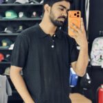 Short-Sleeved Knit Polo Shirt (Black)