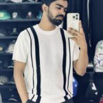 Knitted Stripe T-shirt (White)