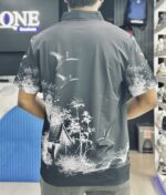 Short-Sleeves Monoshade Shirt (Black) - Image 2