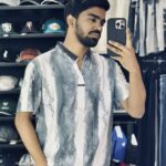 Short-Sleeves Marble Streak Shirt (Gray)