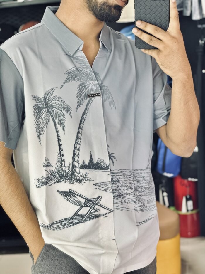 Short-Sleeves Tropic Shade Shirt (Gray) - Image 2